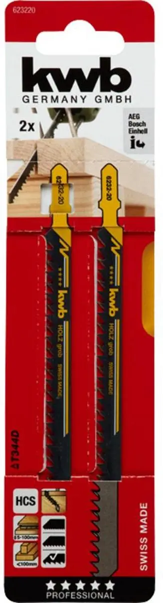KWB Decoupeerzaagbladen Multi 623220 - 2 Stuks