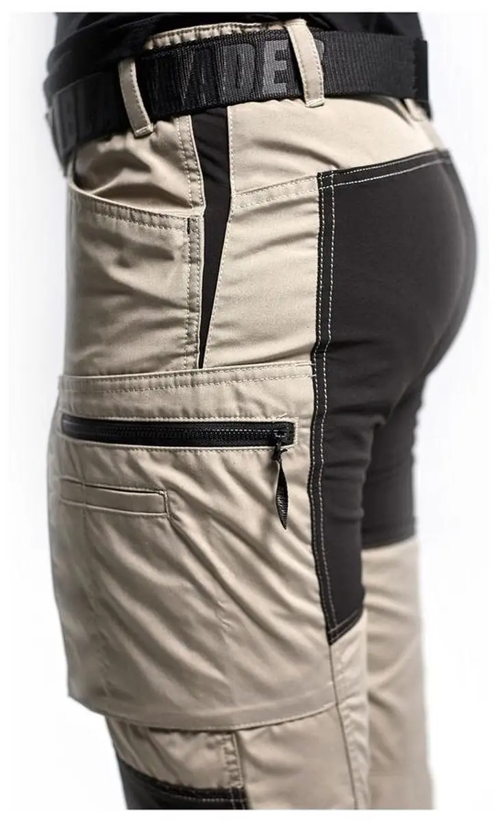 Blåkläder Dames Service Werkbroek Stretch 7159-1845 - 46 - Khaki/Zwart