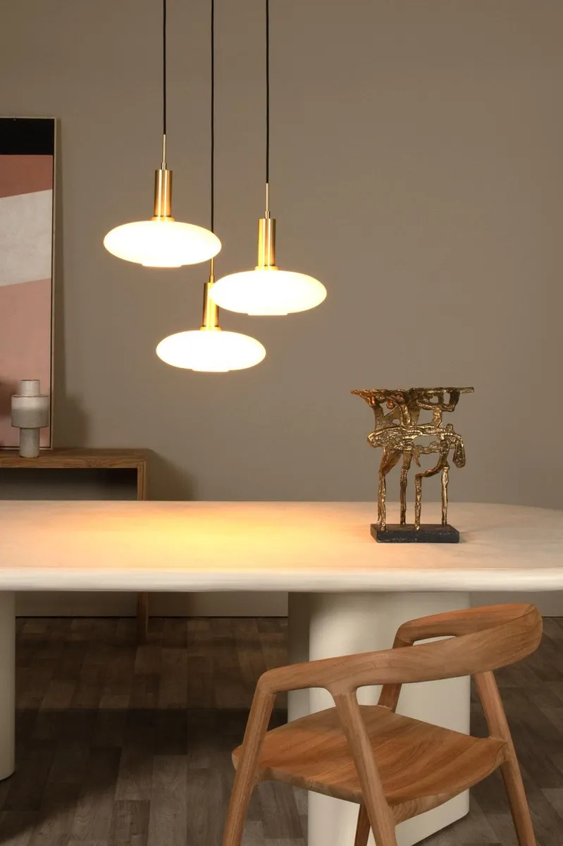 Lucide Singala Hanglamp Ø55cm - 3xE27 Mat Goud/Messing