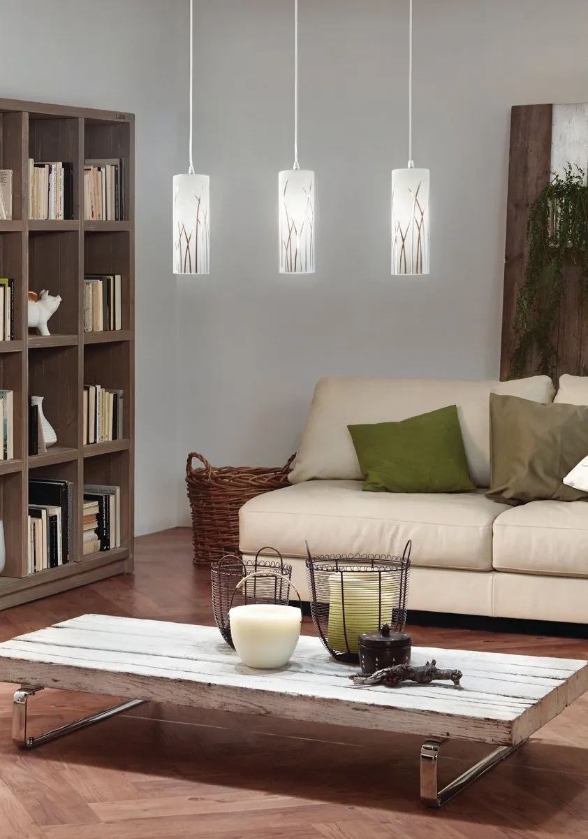 Eglo Rivato Hanglamp 3 Lichtpunten - Wit/Chroom - afbeelding 6 van 6