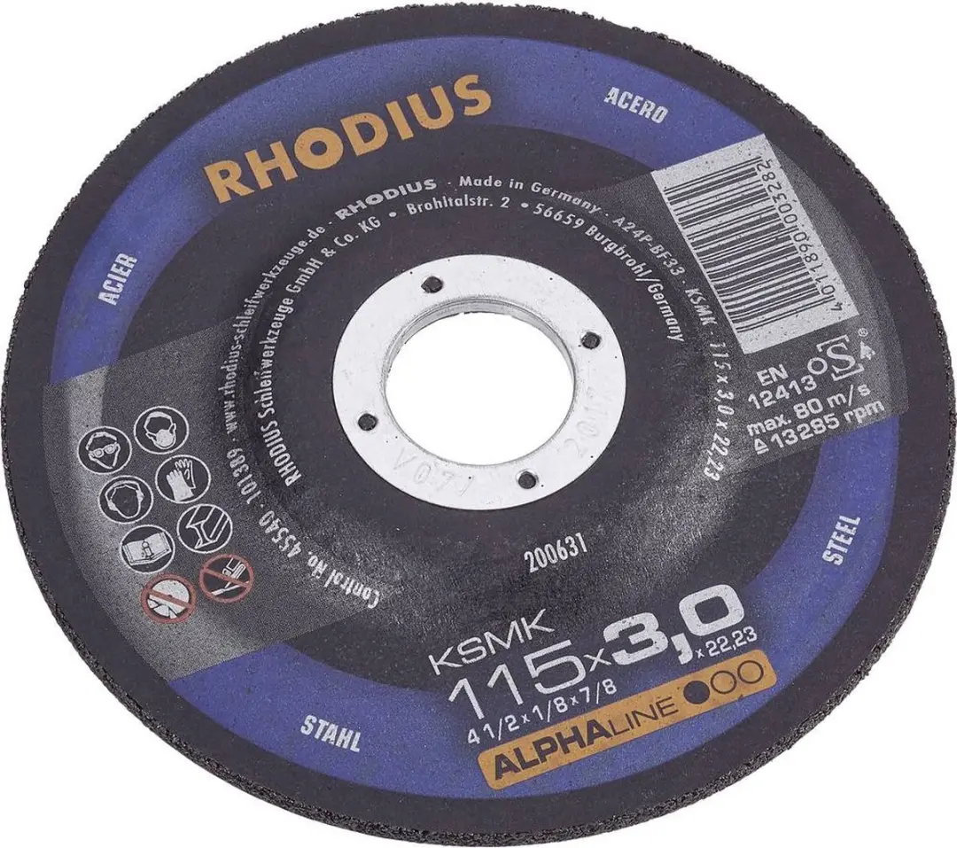 Rhodius Alphaline I KSM 200550 Doorslijpschijf 230x22,23x3mm - Staal