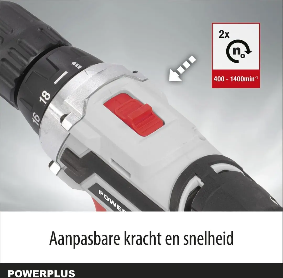 Powerplus POWC1071 Accuboormachine 20V - 1300mAh - 2 snelheden