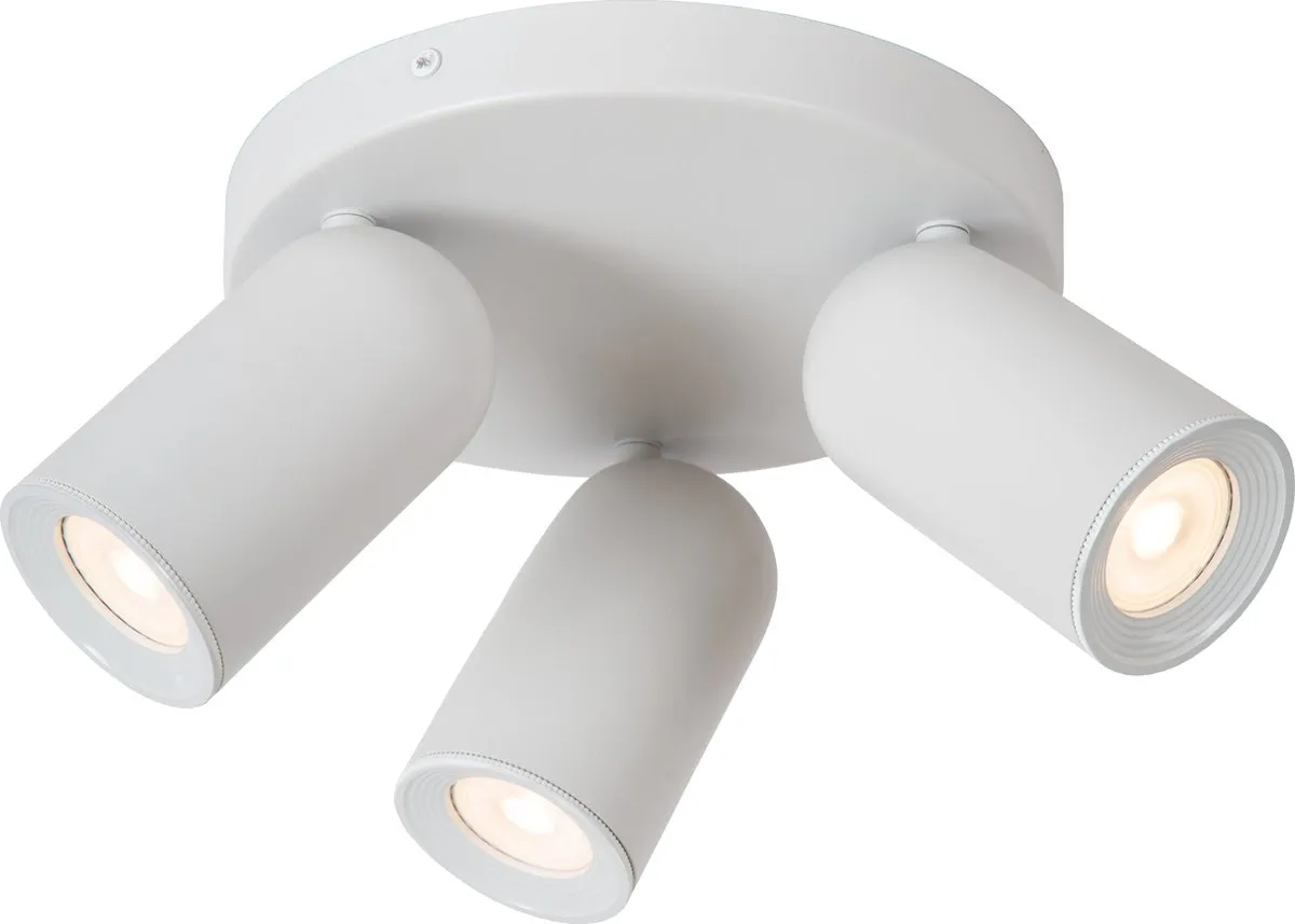 Lucide PUNCH Plafondspot Ø21cm - 3xGU10 Wit