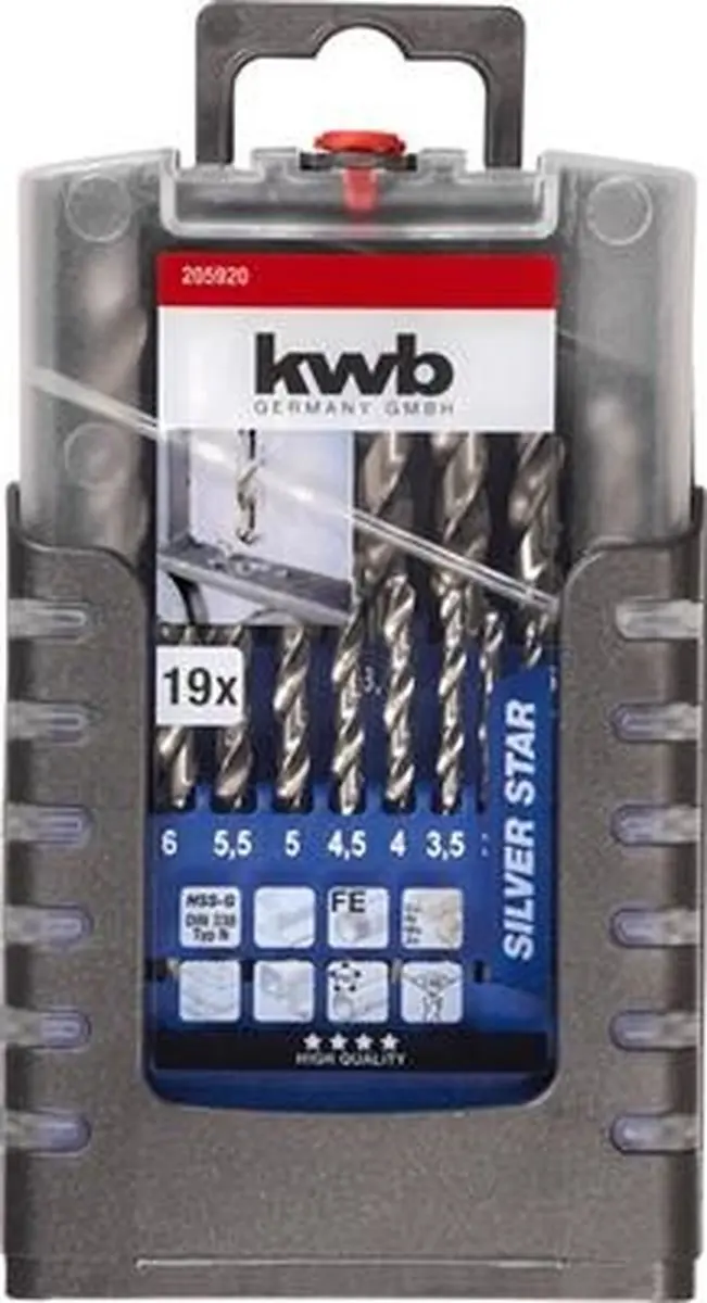 KWB HSS Silverstar Borenset 1-10mm - 19-delig - afbeelding 6 van 6