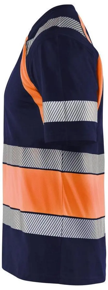 Blåkläder T-shirt High Vis 3421-1030 - Marineblauw/Oranje S