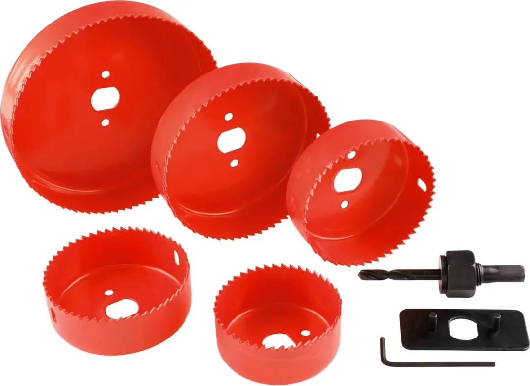 KWB Gatzaagset 8-delig 67-127mm - HSS-centerboor - Kunststof koffer