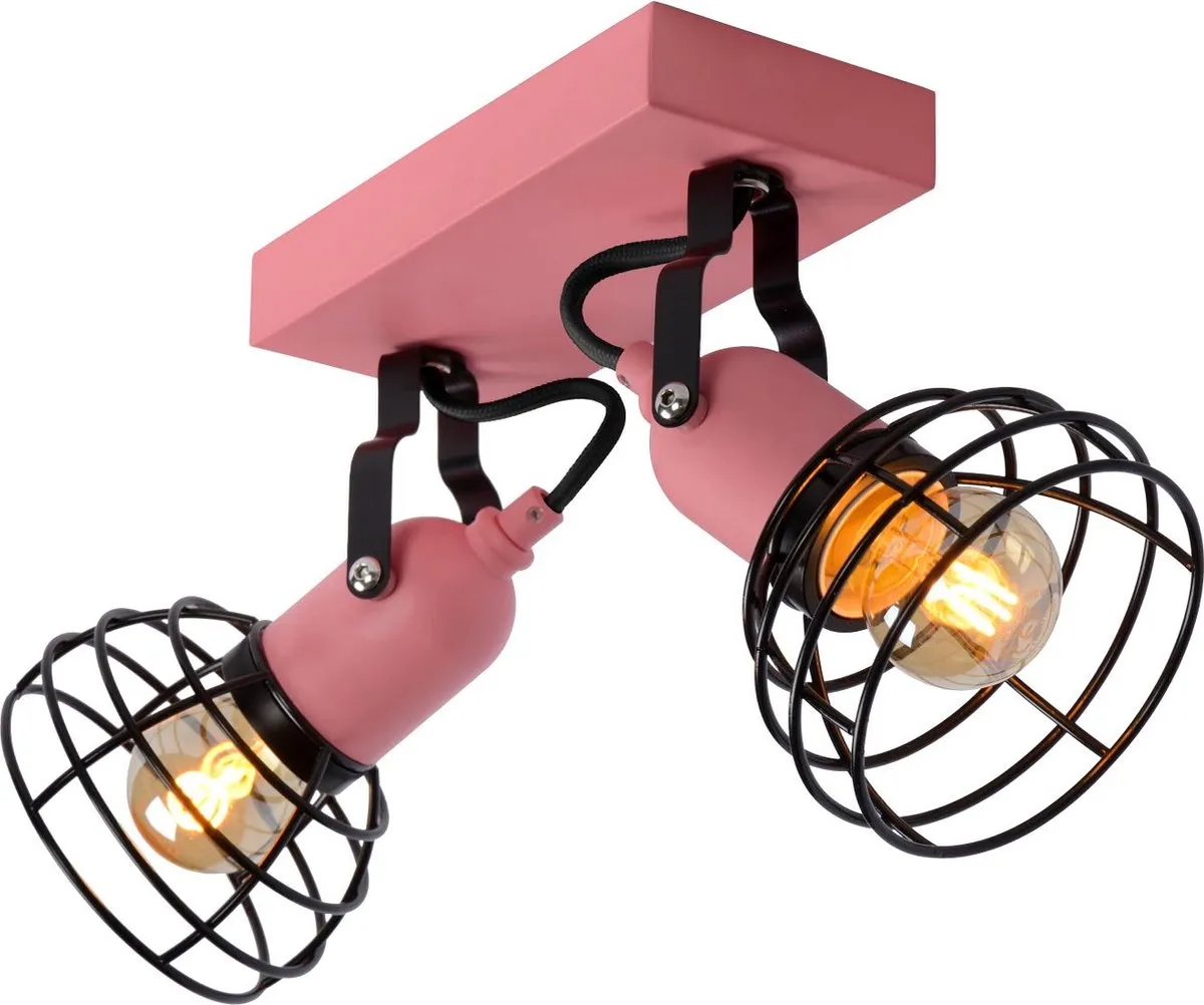 Lucide POLA Plafondspot Roze - 2xE27