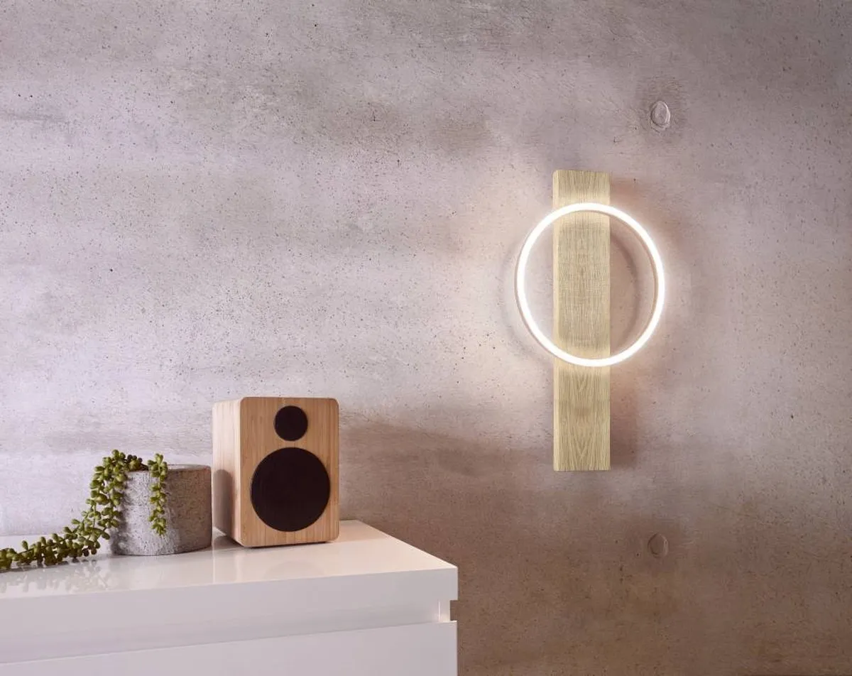 Eglo Boyal Wandlamp LED 56cm - Bruin/Wit/Zwart