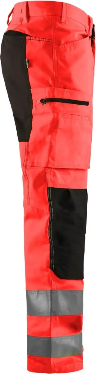 Blåkläder High Vis Broek 1585-1811 - 120 - High Vis Rood/Zwart