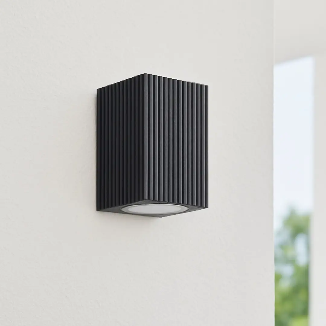 Brilliant Jelani Buiten Wandlamp GU10 1x10W - Zwart