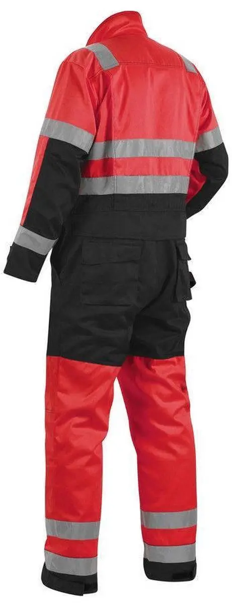 Blåkläder Overall High Vis 6373-1804 - 58 - Rood/Zwart