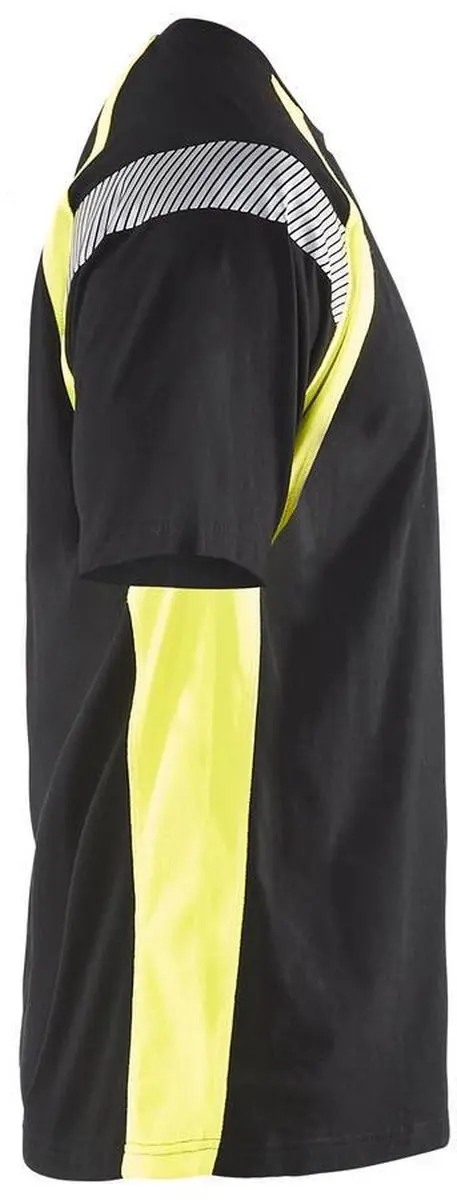 Blåkläder T-shirt Visible 3332-1030 - Zwart/High Vis Geel - XL