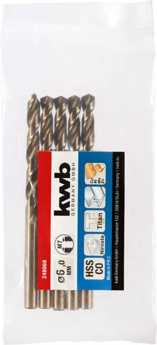 KWB Cobalt Metaalboor 6.5mm HSS-Co - KWB248665
