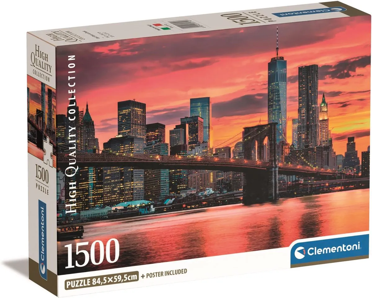 Clementoni East River bij Dusk Puzzel 1500 Stukken