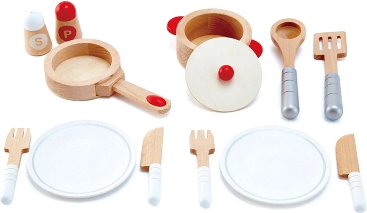 Hape Houten Kook & Serveerset
