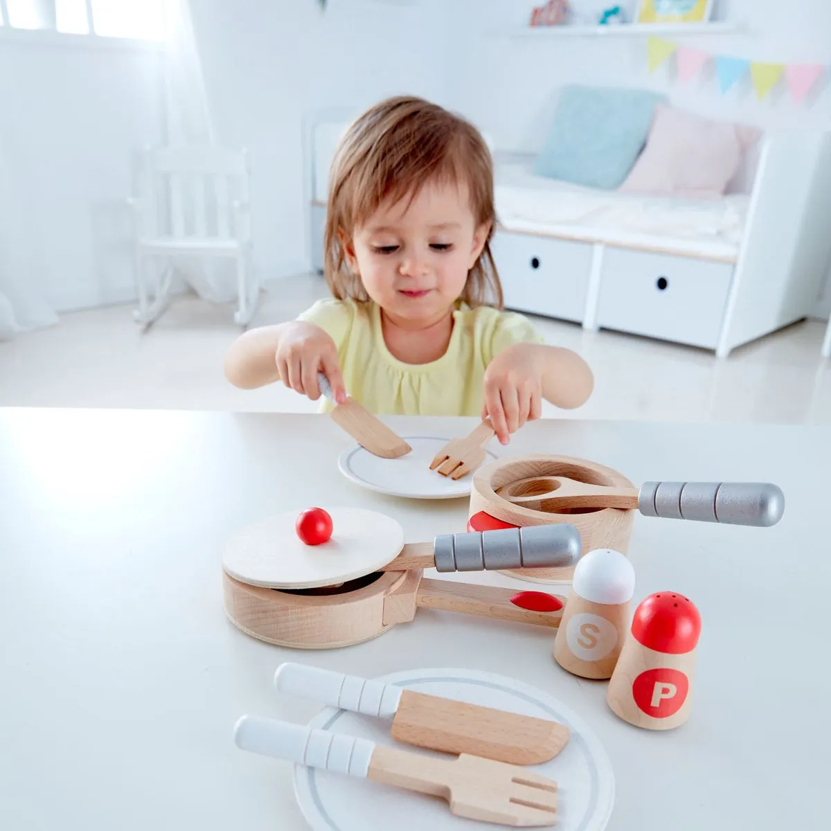 Hape Houten Kook & Serveerset - Meerkleurig