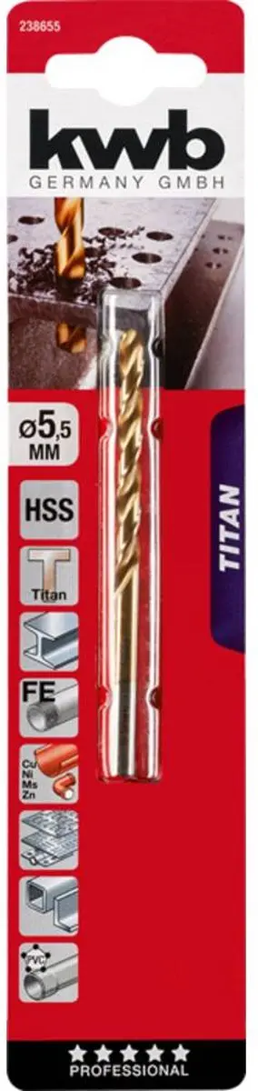 KWB Metaal-spiraalboor 5.5mm - 1 Stuk