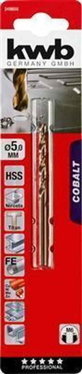 KWB Cobalt Metaalboor 5mm HSS-CO KWB248650