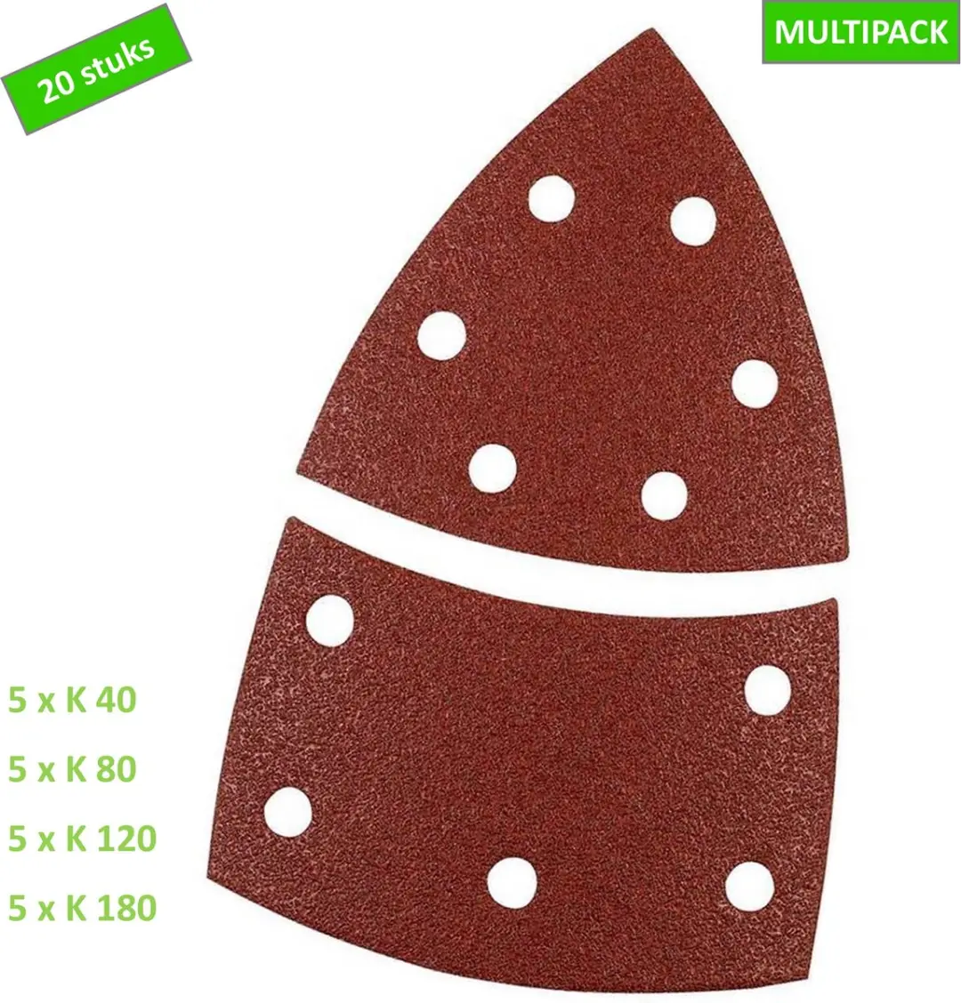 KWB Schuurschijven PSM Multipack - 20 Stuks - Korrel 40/80/120/180