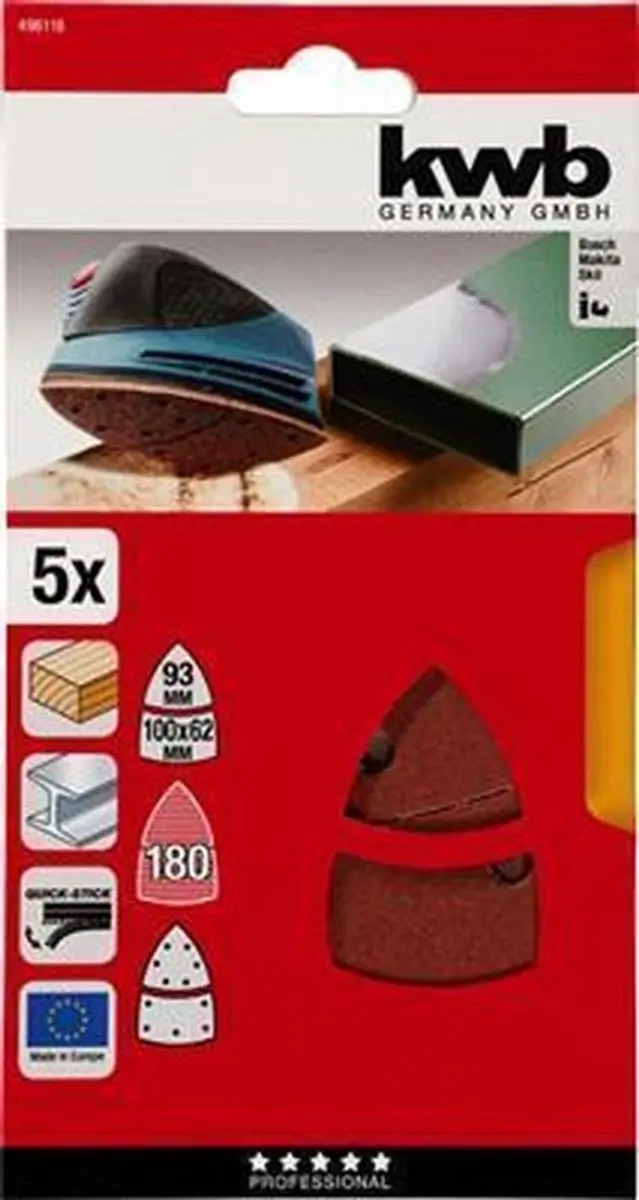 KWB Schuurschijven PSM Multipack - 20 Stuks - Korrel 40/80/120/180