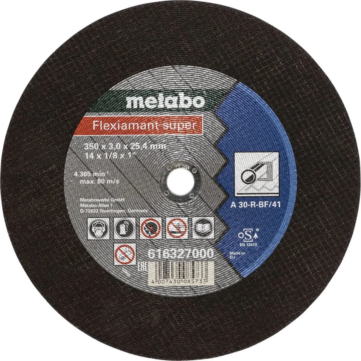 Metabo Flexiamant Doorslijpschijf 350x25,4x3mm Metaal - afbeelding 3 van 4