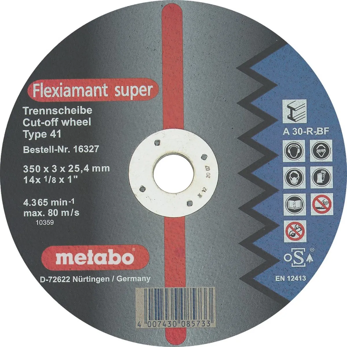 Metabo Flexiamant Doorslijpschijf 350x25,4x3mm Metaal - afbeelding 4 van 4