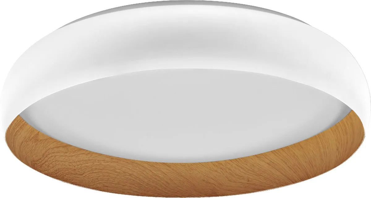 LEDVANCE Orbis Livia Plafondlamp 36W 2000lm - 520mm Wit/Houtdecor