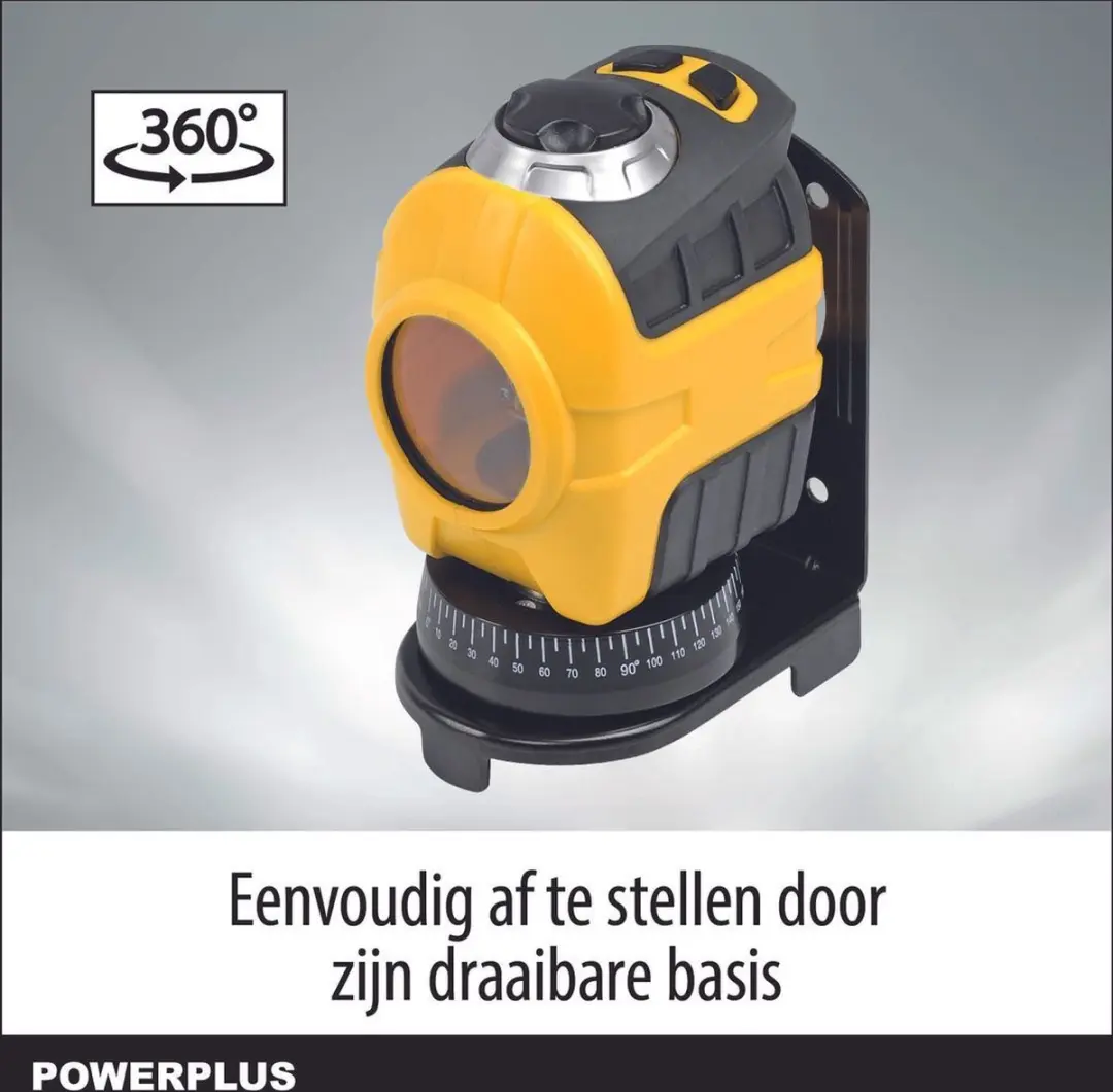Powerplus POWX720 Zelfnivellerende Laserwaterpas - Max 10m - Geel