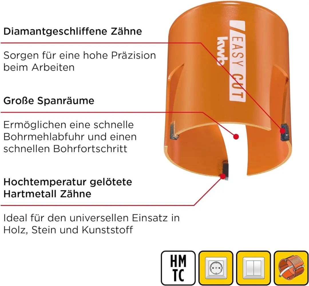 KWB 499085 Gatenzaag 85mm - 1 Stuk