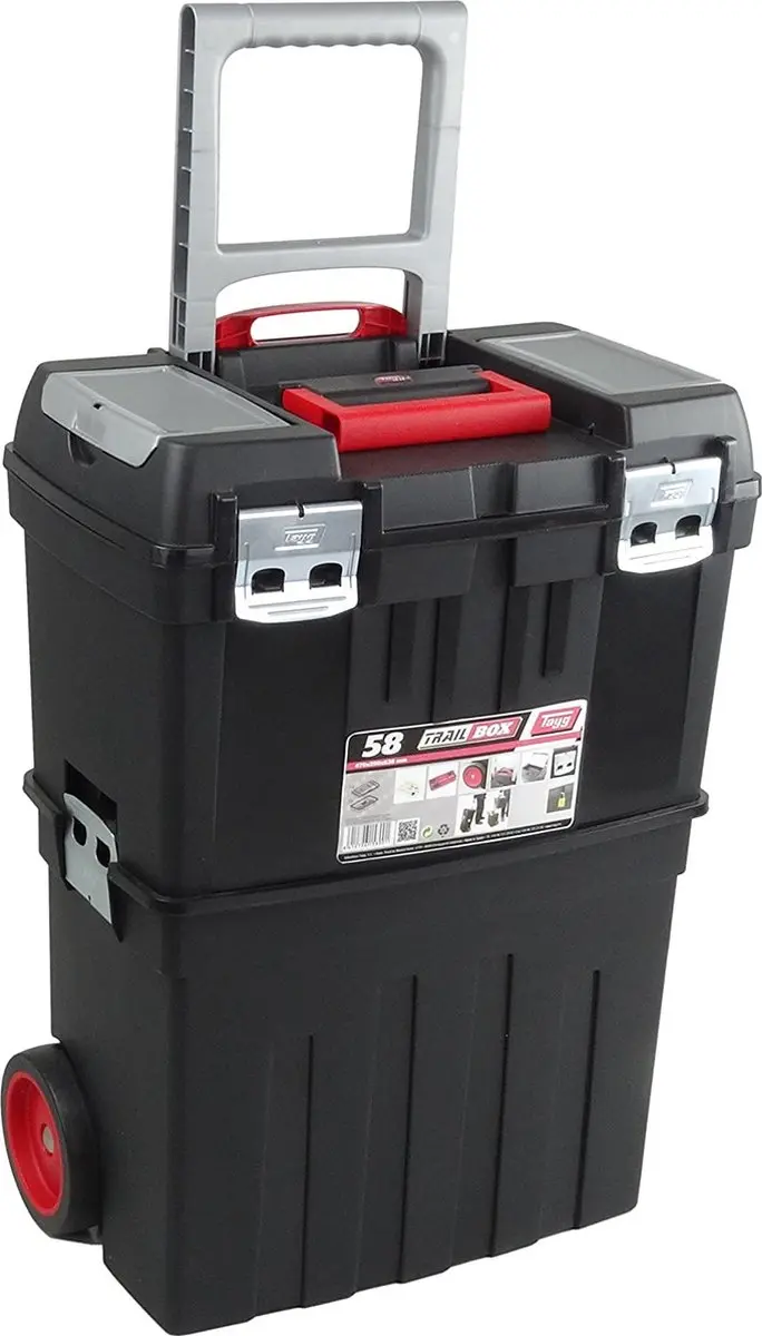 TAYG Gereedschapskoffer op wielen 158001 - Zwart