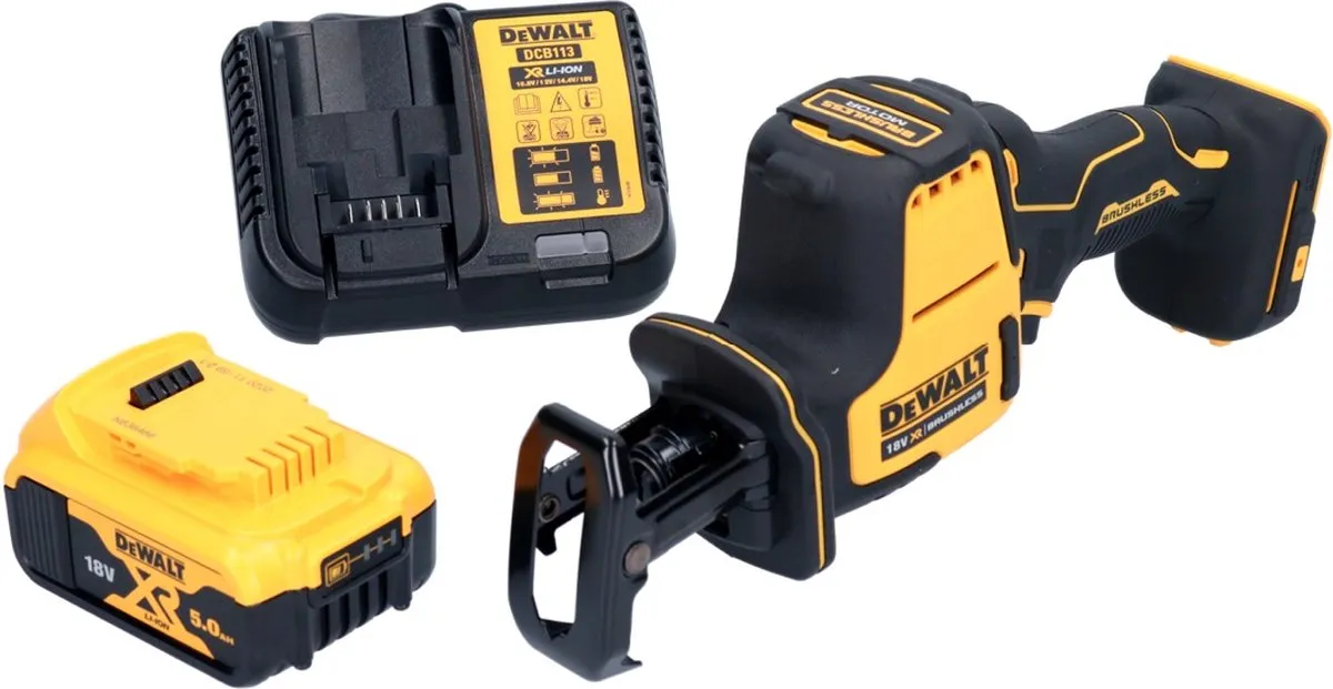 DeWalt DCS 369 P1 Reciprozaag 18V - 5,0 Ah Accu + Oplader - afbeelding 3 van 5