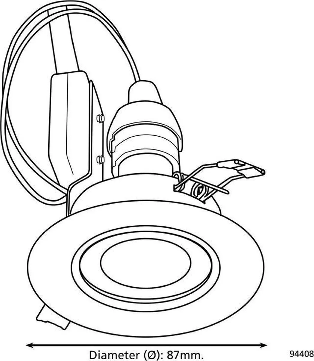 Eglo Peneto Inbouwspot LED Ø87mm Nikkel - Set 3 Stuks - afbeelding 6 van 6