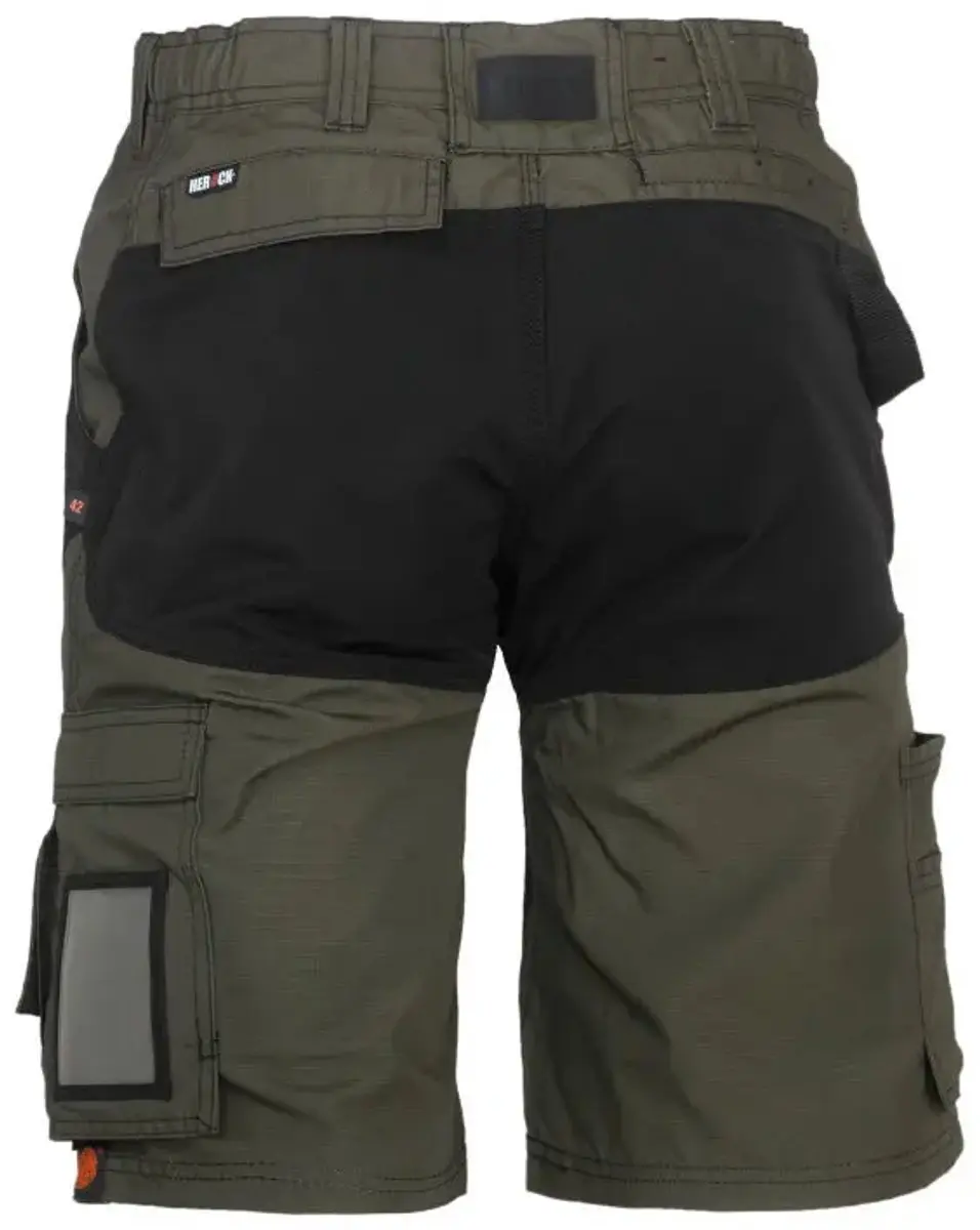 Herock Hespar Korte Werkbroek 56 - Khaki/Zwart