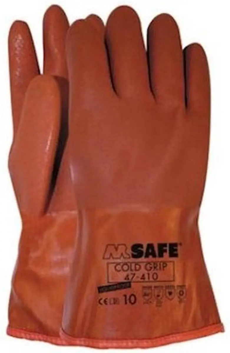 Oxxa PVC-Chem-Winter Handschoen L - Rood/Bruin