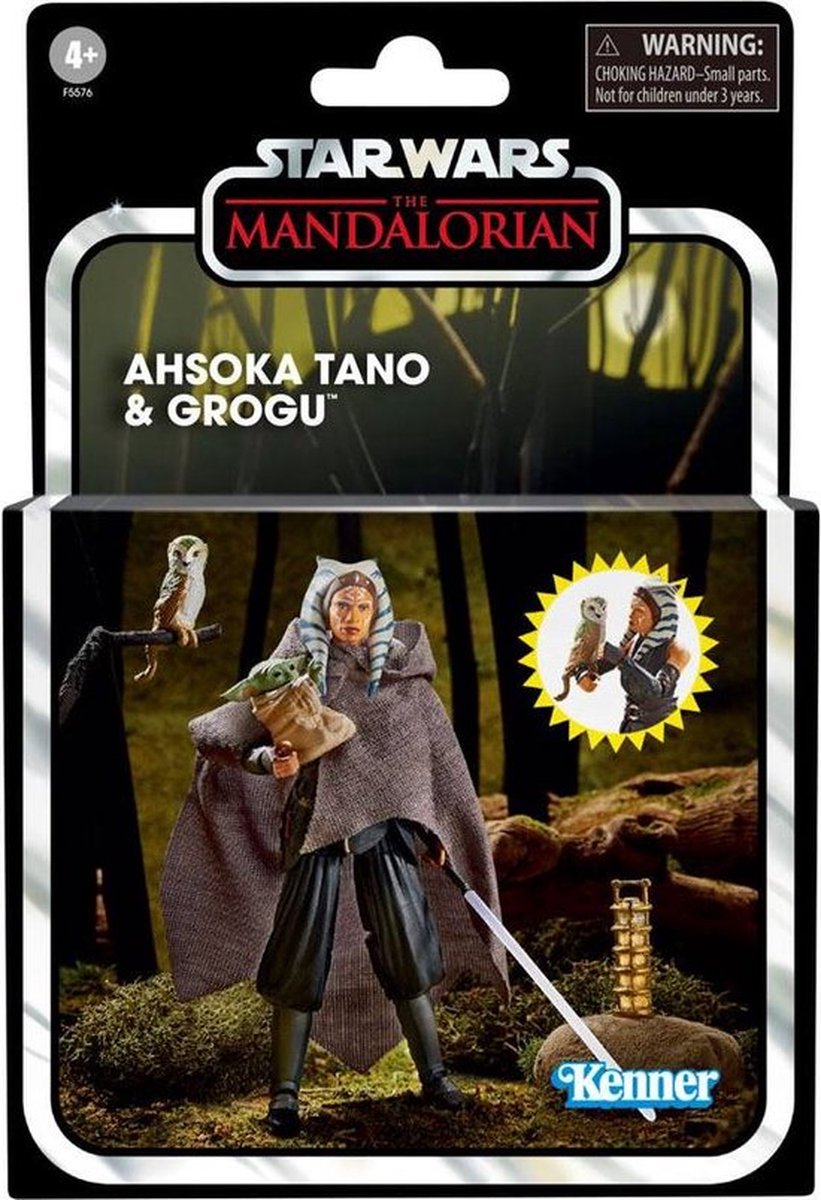 Hasbro Star Wars Actiefiguur Ahsoka Tano & Grogu 10 cm The Mandalorian Vintage Collection 2022 Multicolours