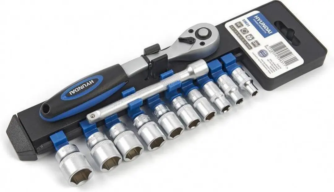 Hyundai Dopsleutelset 3/8 12-delig - Zilver
