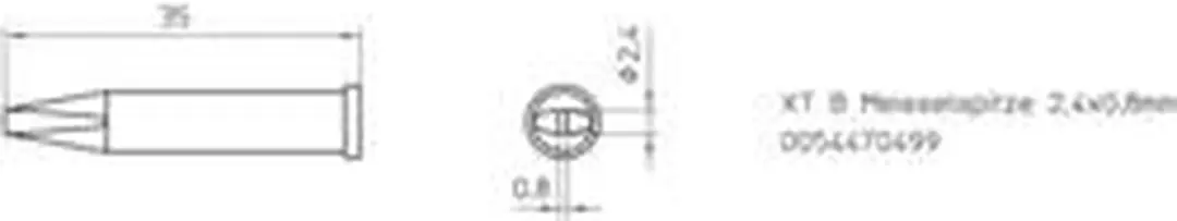 Weller XT-B Soldeerpunt 2.4mm
