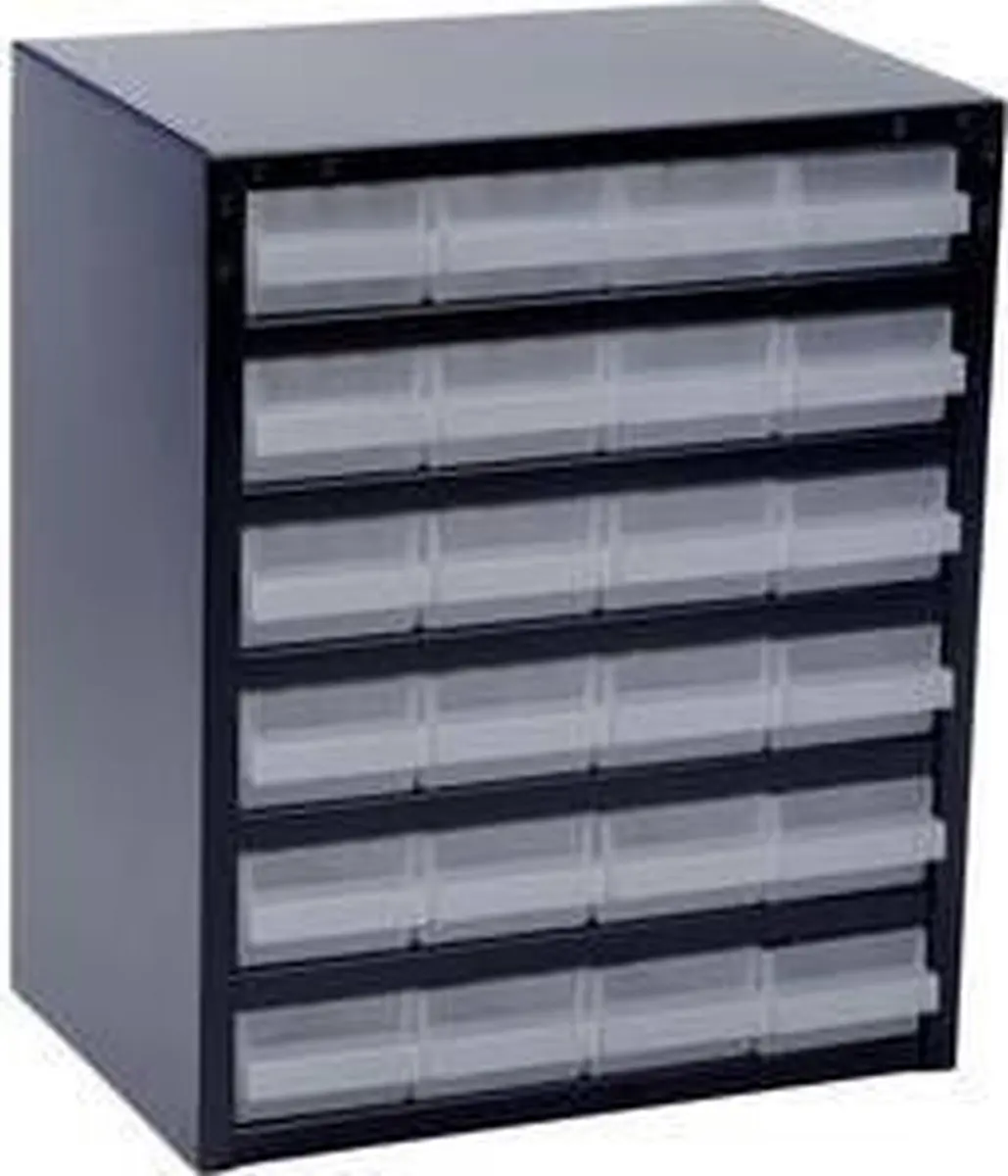Raaco Metalen Ladekast 24 Lades 137577 - Blauw/Transparant
