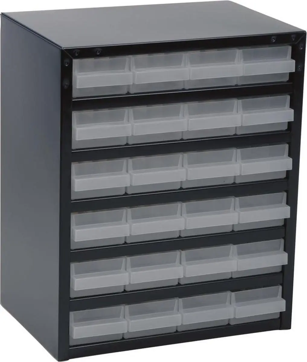 Raaco Metalen Ladekast 24 Lades 137577 - Blauw/Transparant