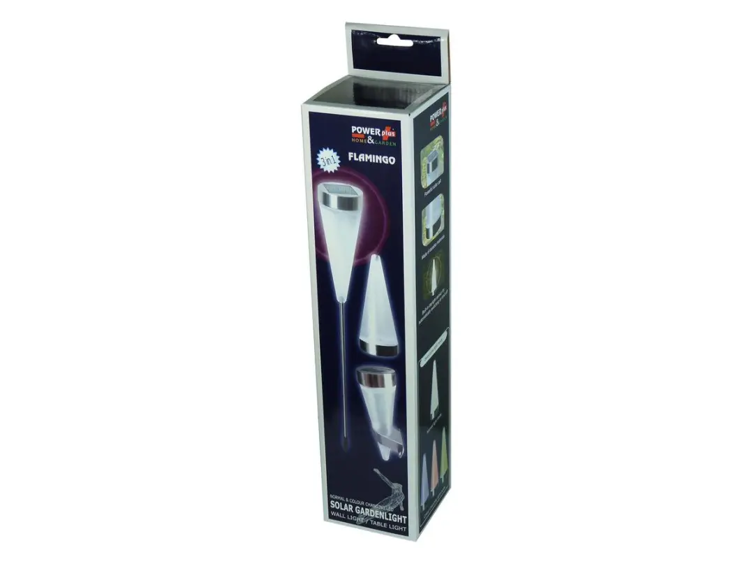 Powerplus Flamingo Tuinverlichting - Multicolor LED - 8cm - Wit/Blauw/Rood/Groen
