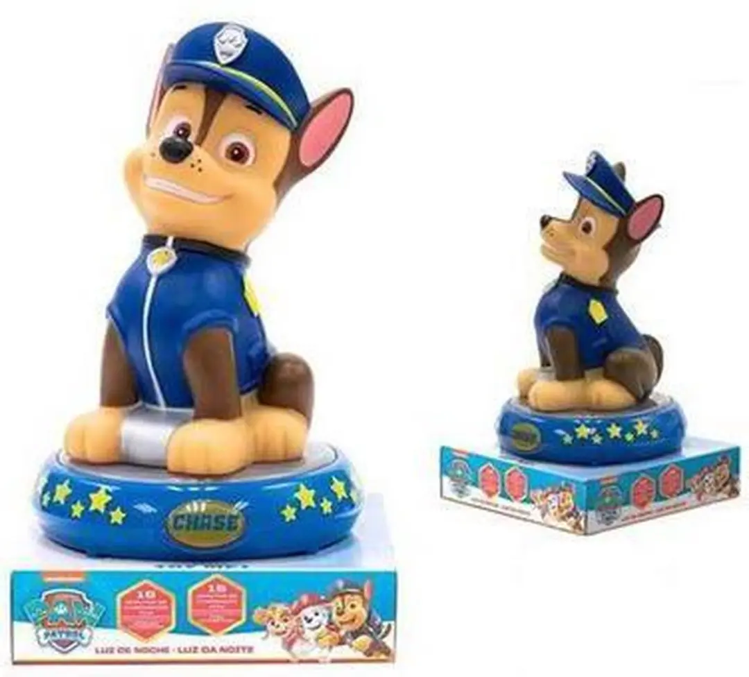 PAW Patrol 3D LED Nachtlamp Chase 25cm - Blauw - afbeelding 6 van 6