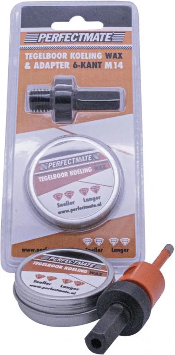 Perfectmate Wax Koeling + Adapter M14 - 2cm - Oranje