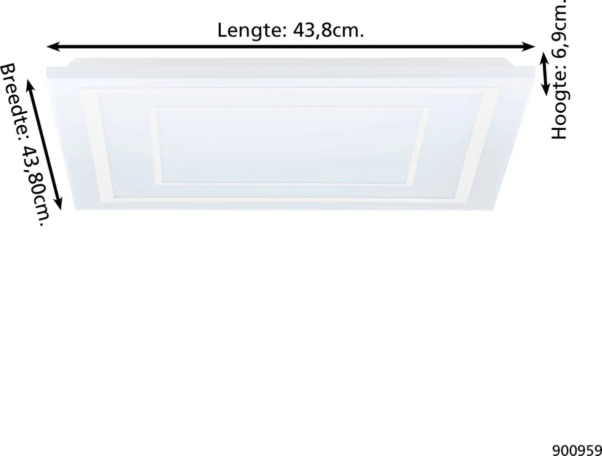 Eglo Albarca Plafondlamp LED 43,8cm - Wit - Dimbaar - afbeelding 6 van 6