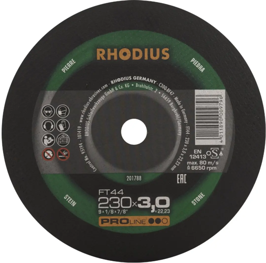 Rhodius FT44 Doorslijpschijf 230mm