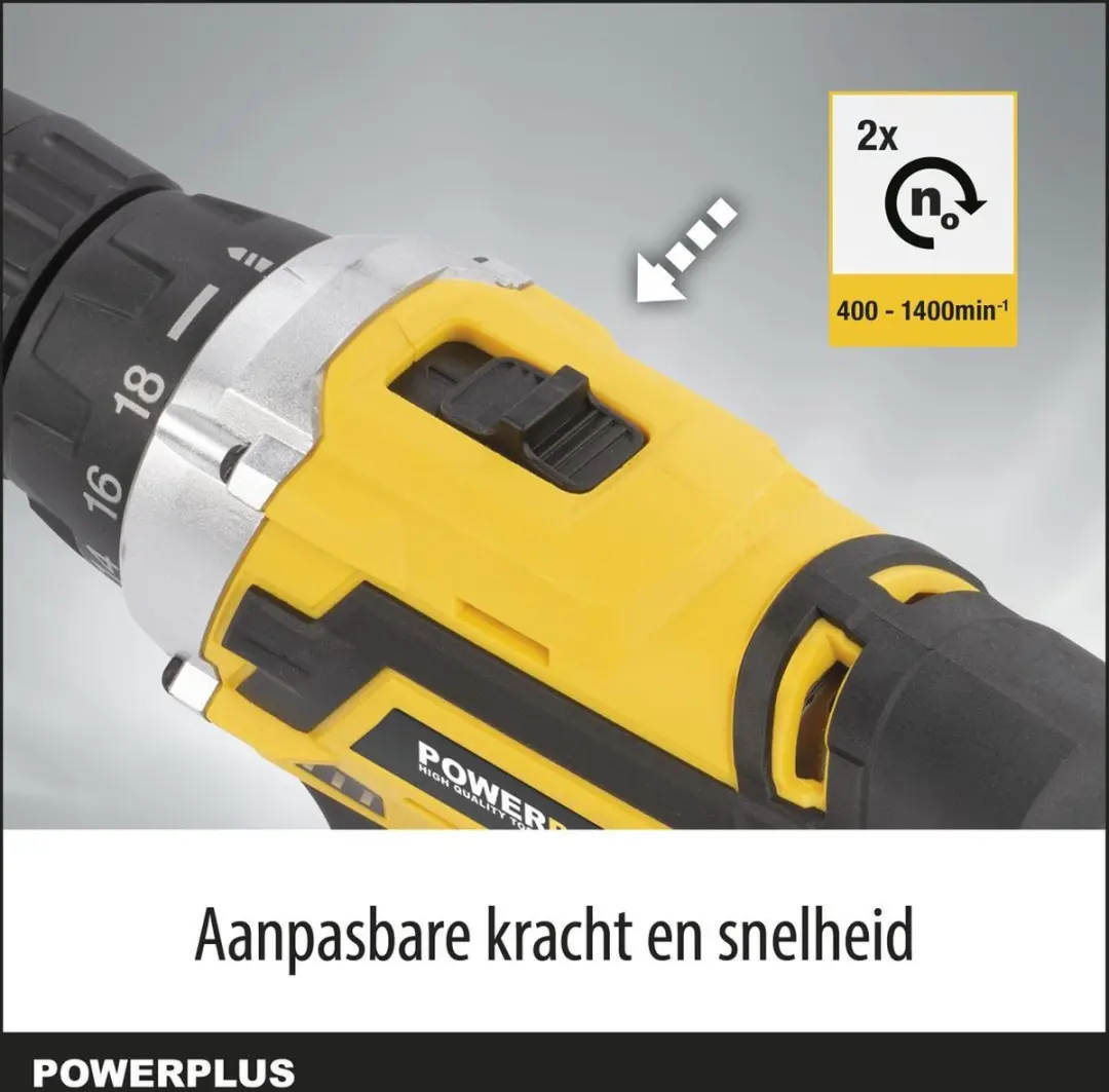 Powerplus POWX00501 Accuboormachine 20V - 3x Accu 1300mAh