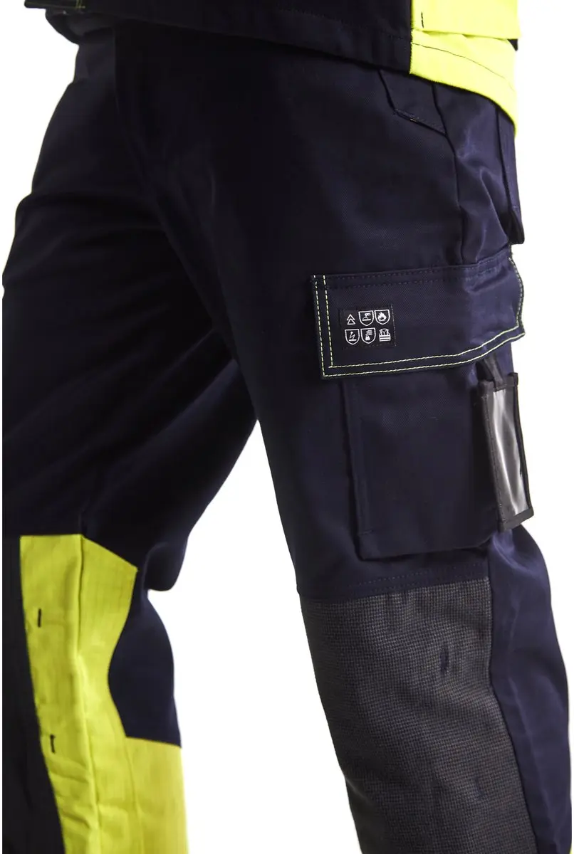 Blåkläder Multinorm Werkbroek 1478-1514 - 156 Marine/High Vis Geel
