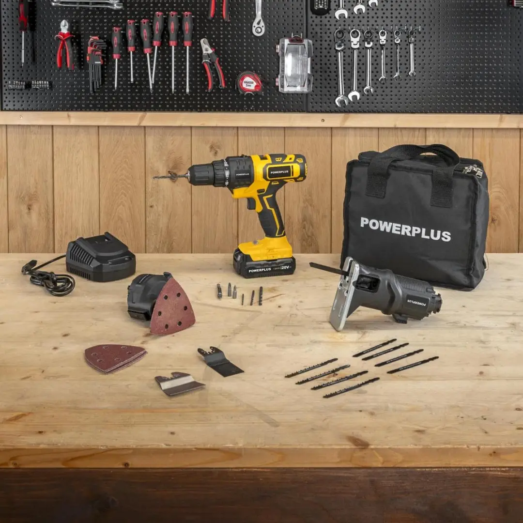 Powerplus POWX00550 5-in-1 Multitool 20V - 2000mAh - 25 Accu's