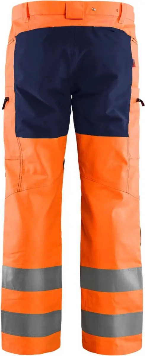 Blåkläder High Vis Broek 1585-1811 - 150 - High Vis Oranje/Marineblauw