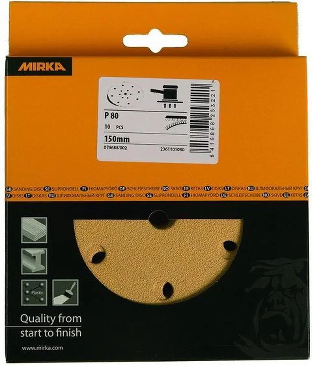 Mirka Gold DECO Schuurschijven 150mm P120 - 10 Stuks