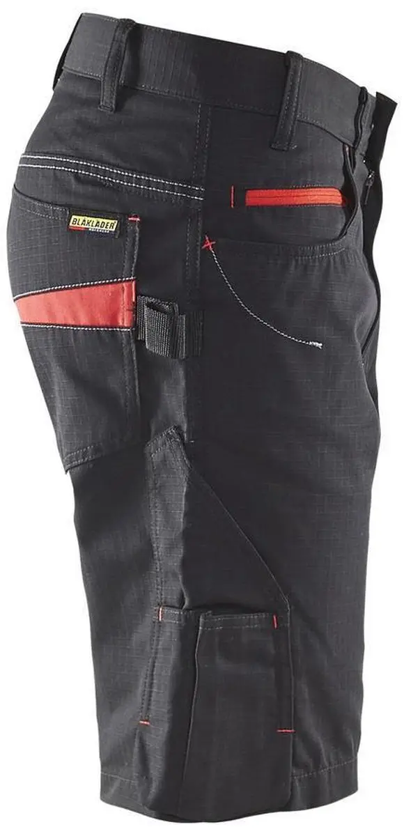Blåkläder Werkshort 1499 - Maat 56 - Zwart/Rood